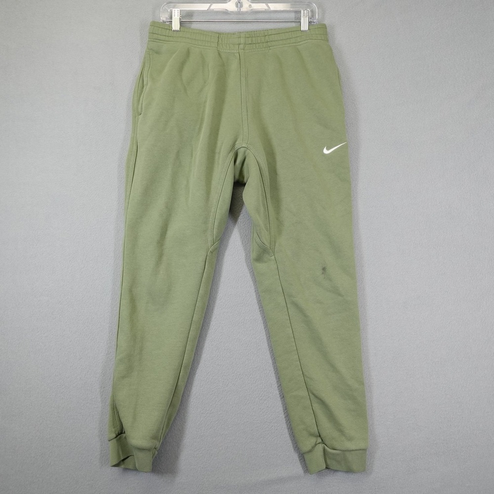 Nike Joggers Mens L Green 716830-386 Fleece Sweatpants Activewear Loungewear